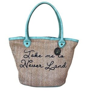 Disney Her Universe Peter Pan Mermaid Lagoon Straw Tote Bag Hot Topic!!